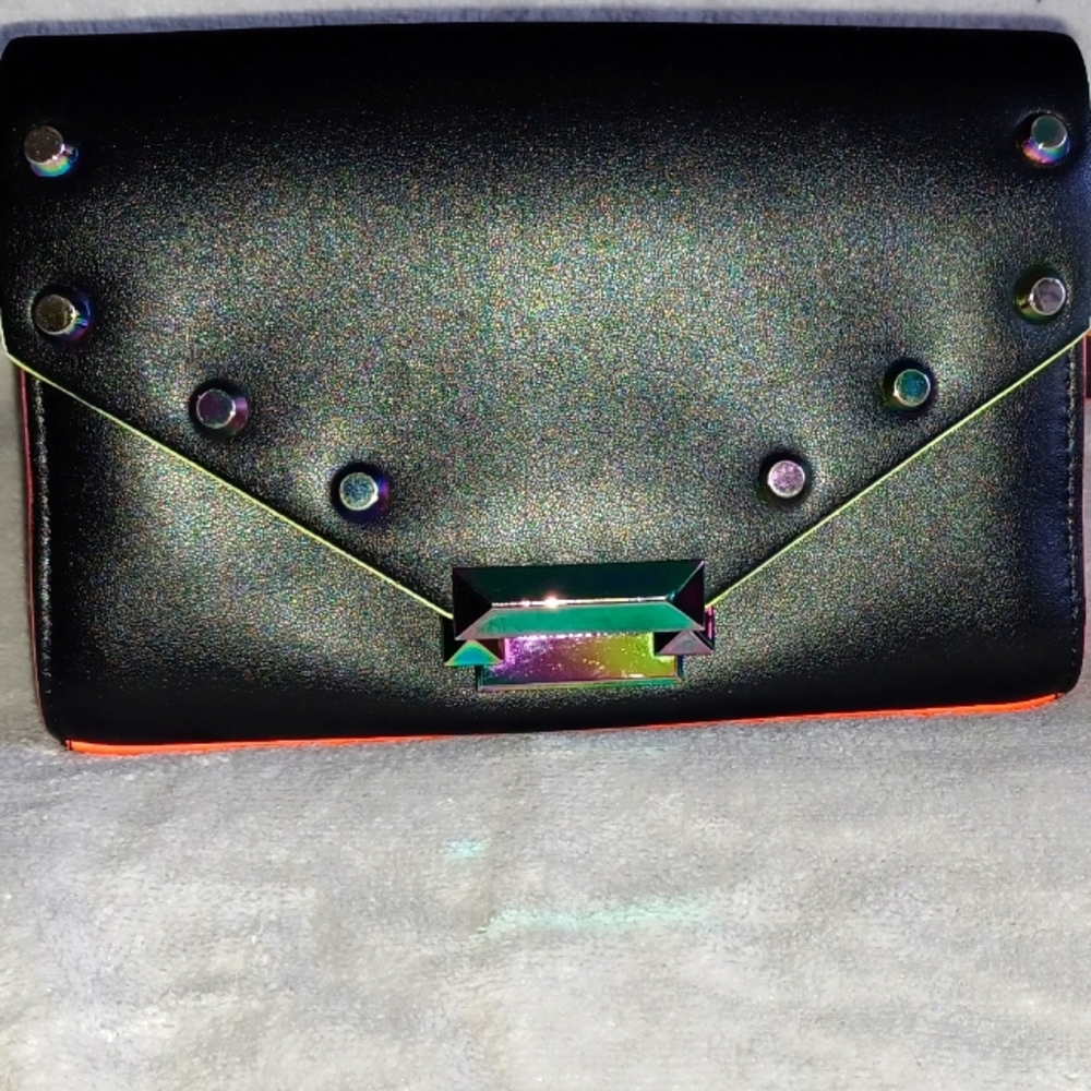 Michael Michael Kors leather neon edge paint belt bag *genuine leather size s/m